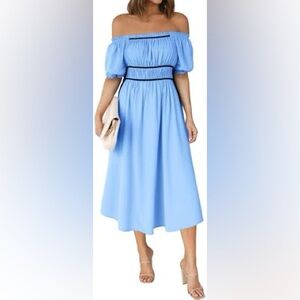 Wenrine Women's Off The Shoulder Midi Dress